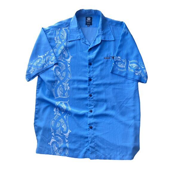 Tribal Origin Mens Hawaiian Shirt Blue 2XL - Picture 1 of 7